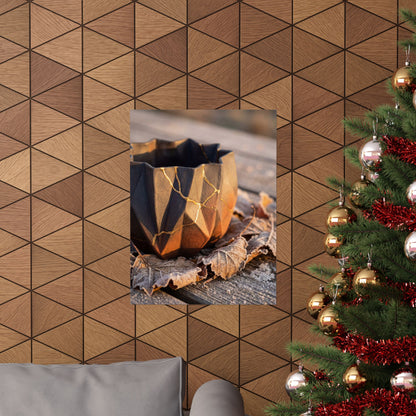 Golden Hour Paper Fold Wall Art Print - Kintsugi Seijaku