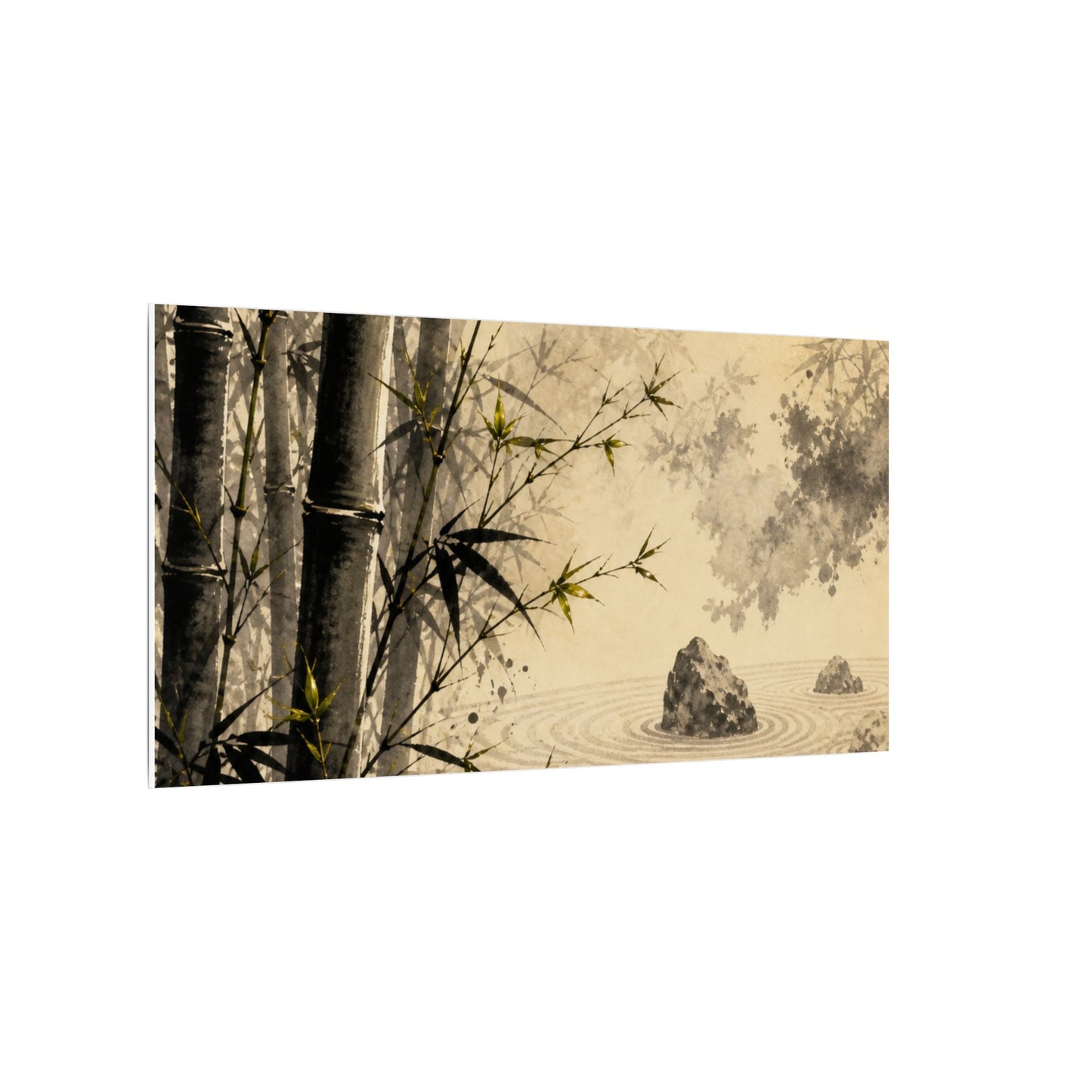 Peaceful Bamboo Grove Canvas Art - Karesansui Zen