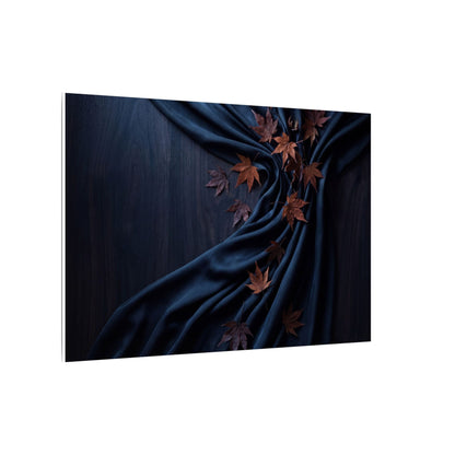 Silk Drape Autumn Canvas Art | Dark Japandi Sophisticated Design