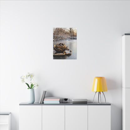 Lotus Flower Gold Repair Canvas Art | Beautiful Kintsugi Art