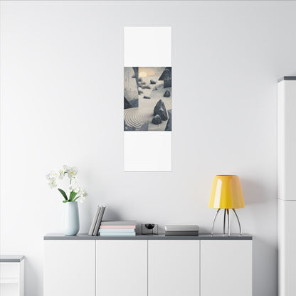 Seijaku Rock Garden Canvas Art - Zen Ukiyo E Inspired