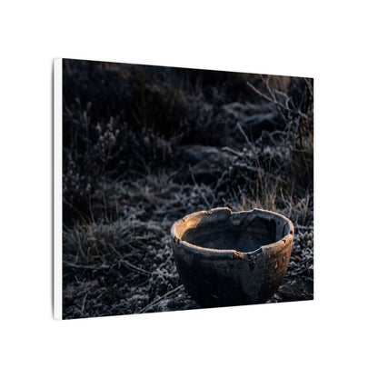 Kanso Ceramic Bowl Canvas Art - Dark Japandi Dark Texture