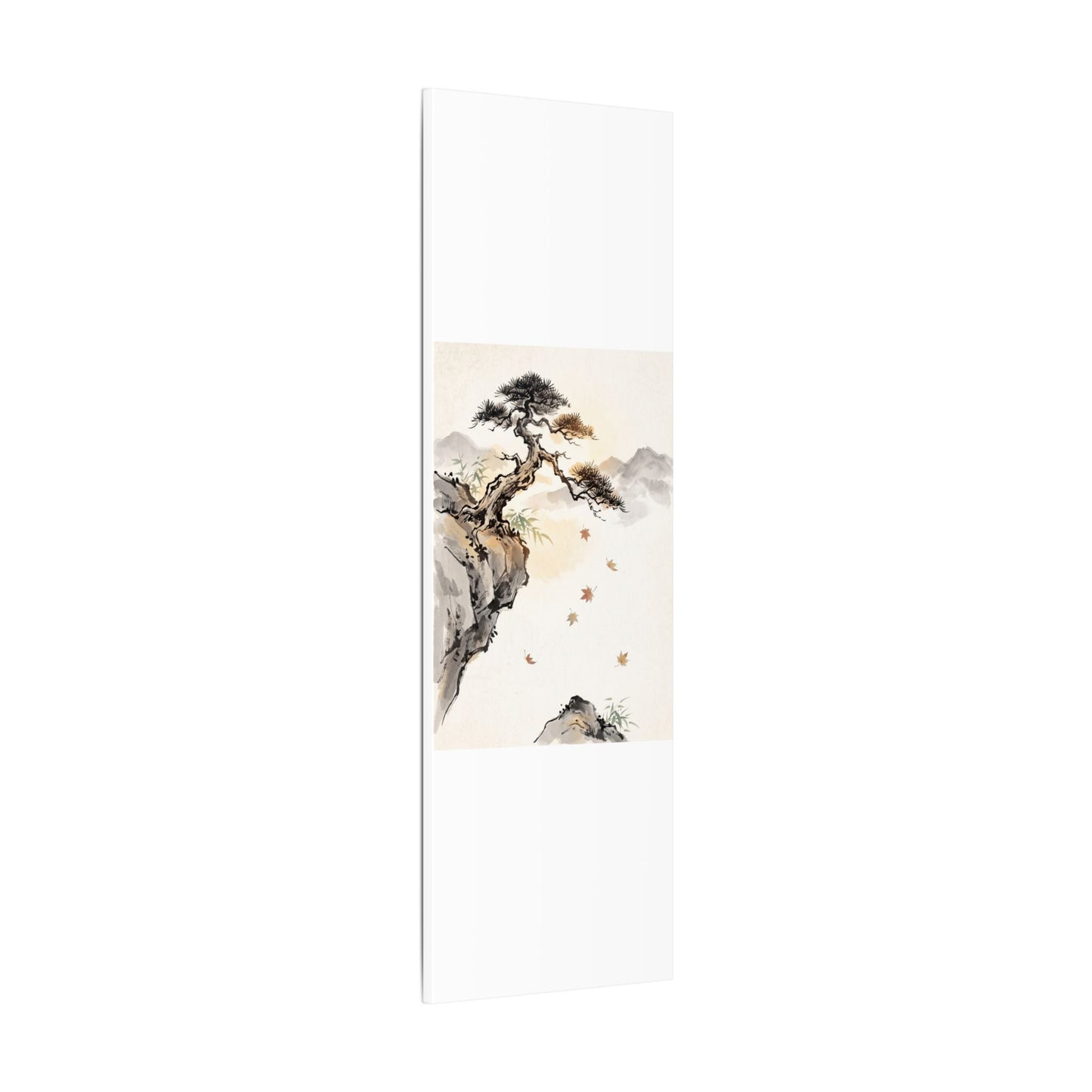 Peaceful Pine Tree Canvas Art - Sumi E Zen