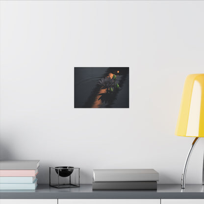 Seijaku Lotus Flower Canvas Art - Dark Japandi Shadow Zen