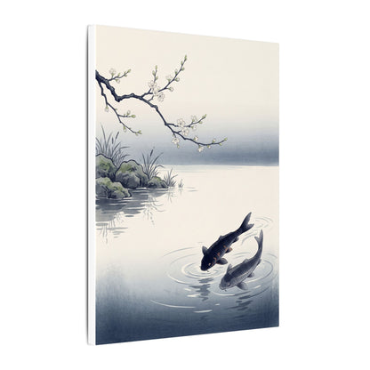 Ma Koi Pond Canvas Art - Zen Ukiyo E Inspired