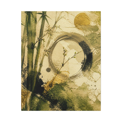 Ink Brushstroke Sumi E Canvas Art | Calm Zen Art