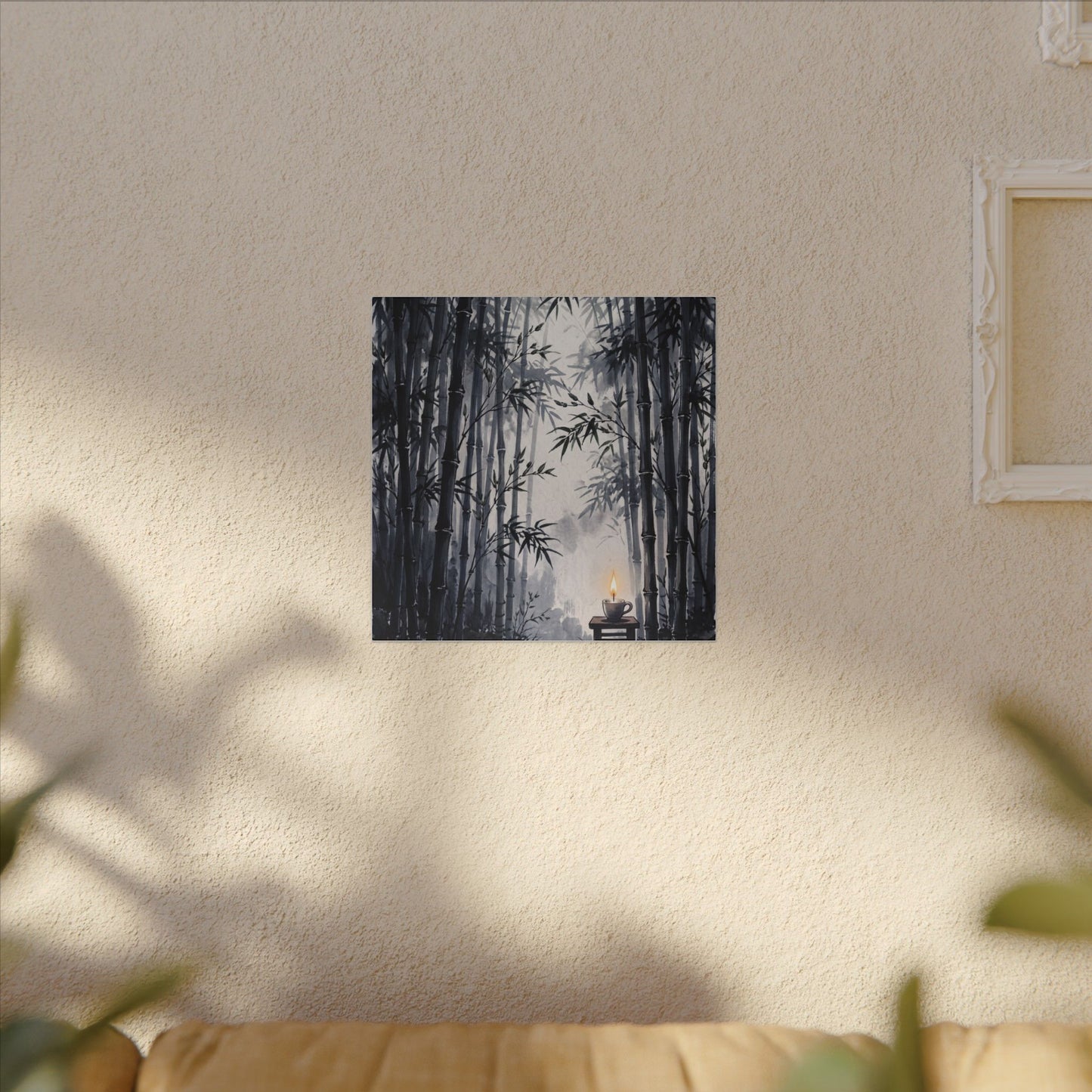 Tranquil Bamboo Grove Canvas Art - Sumi E Zen