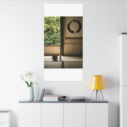 Tea Ceremony Enso Canvas Art | Serene Zen Art