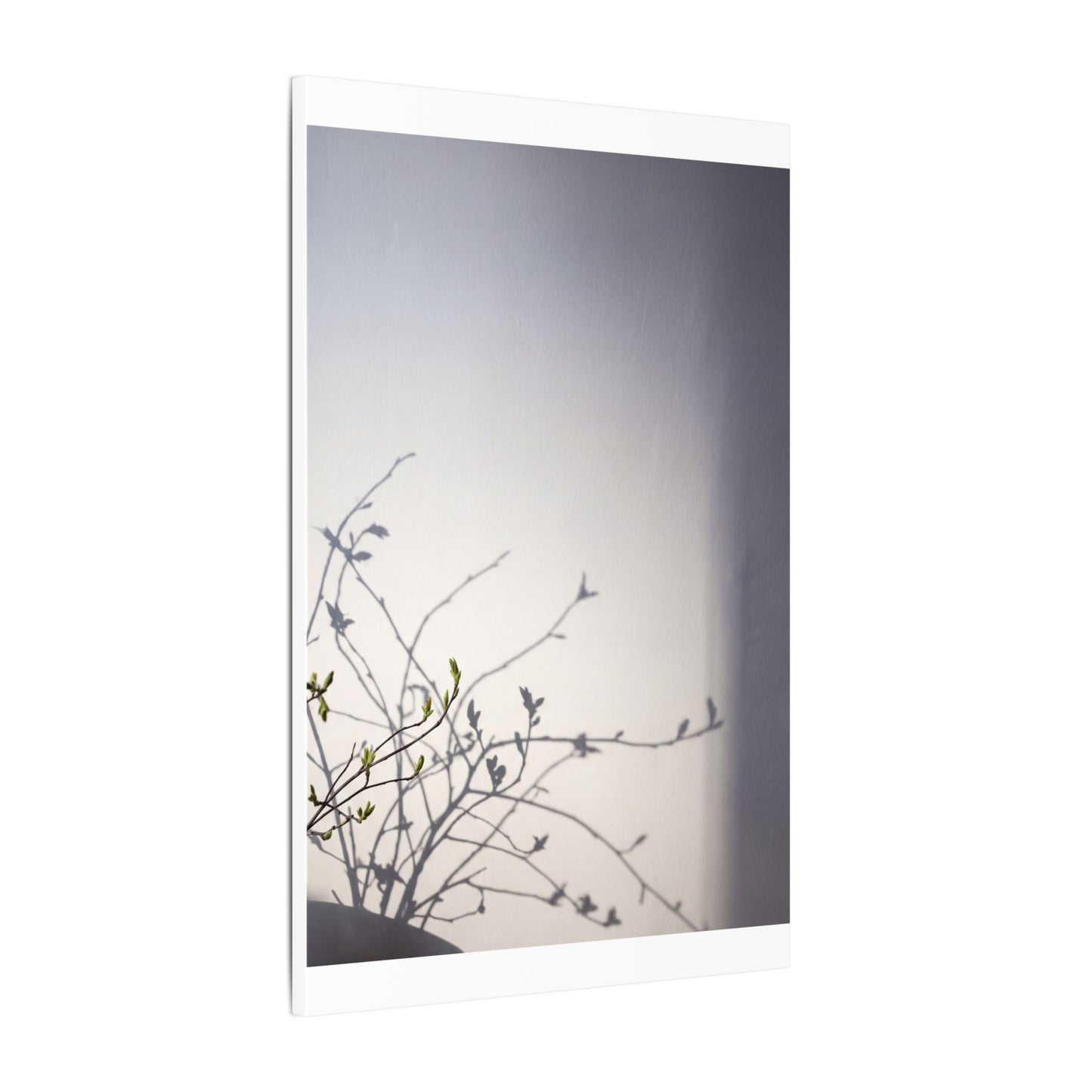 Japandi Shadow Play in Dawn | Japanese Pattern Canvas Art