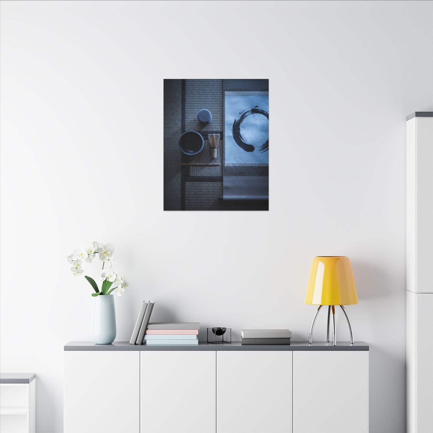 Tea Ceremony Enso Canvas Art | Calm Zen Art