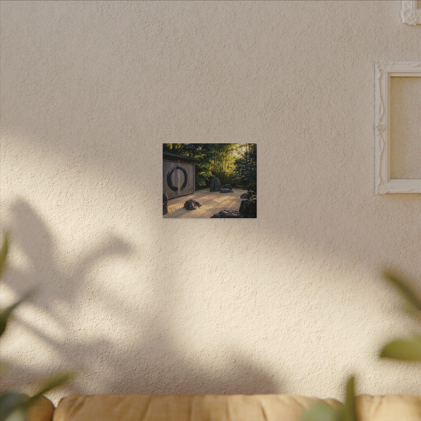 Rock Garden Enso Canvas Art | Tranquil Zen Art