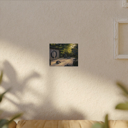 Rock Garden Enso Canvas Art | Tranquil Zen Art