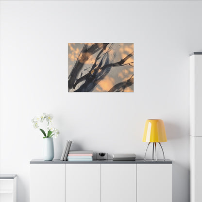 Datsuzoku Ink Brushstroke Canvas Art - Dark Japandi Shadow Zen