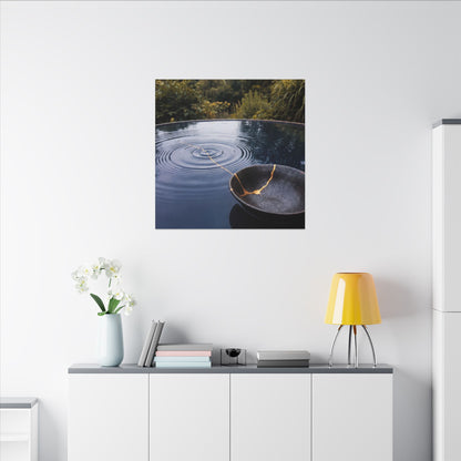 Kintsugi Water Ripple in Overcast | Broken Beauty Canvas Art