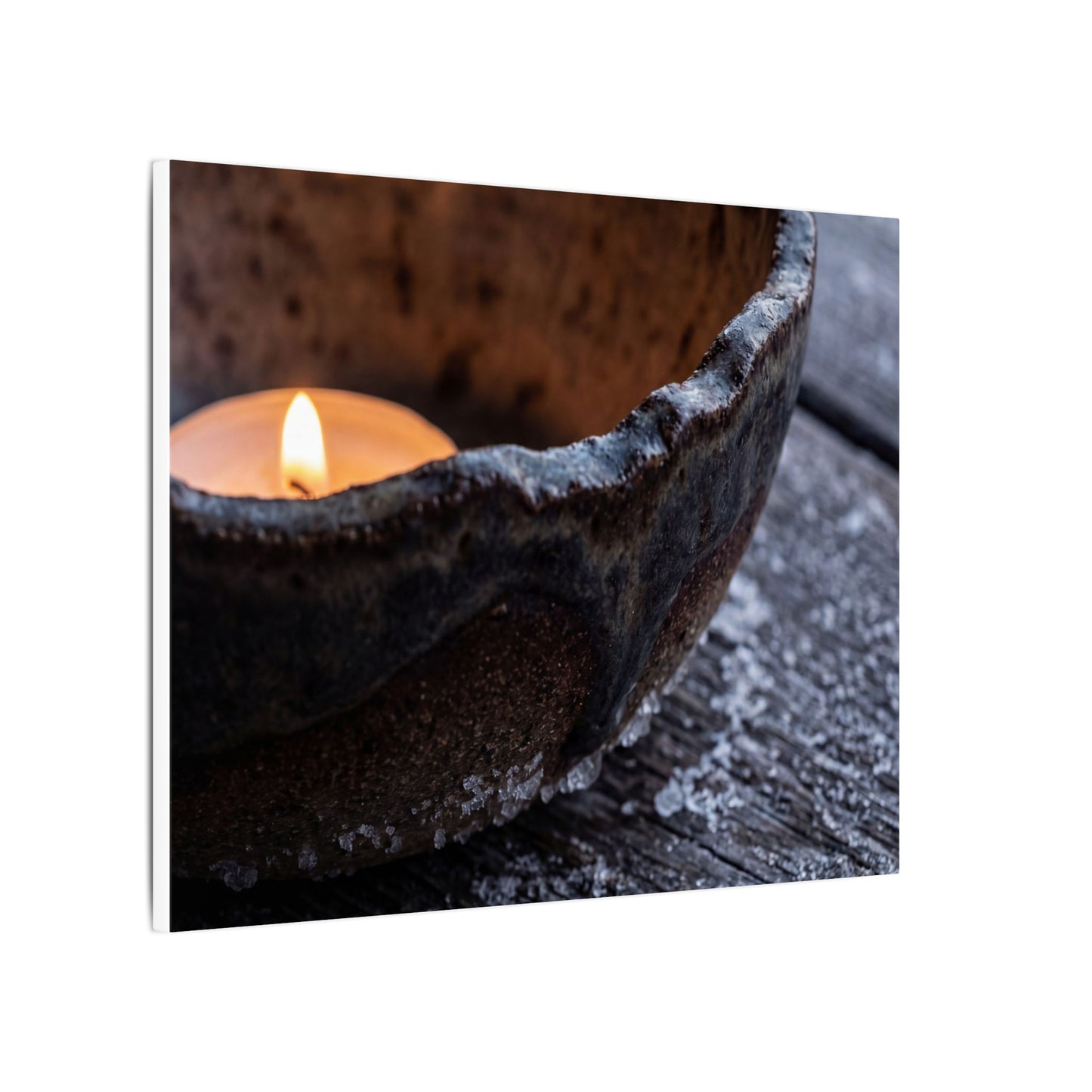Atmospheric Ceramic Bowl Canvas Art - Moody Minimal Dark Japandi