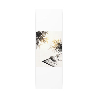 Tea Ceremony Sumi E Canvas Art | Serene Zen Art