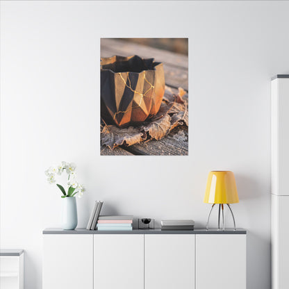 Paper Fold Gold Repair Canvas Art | Philosophical Kintsugi Art