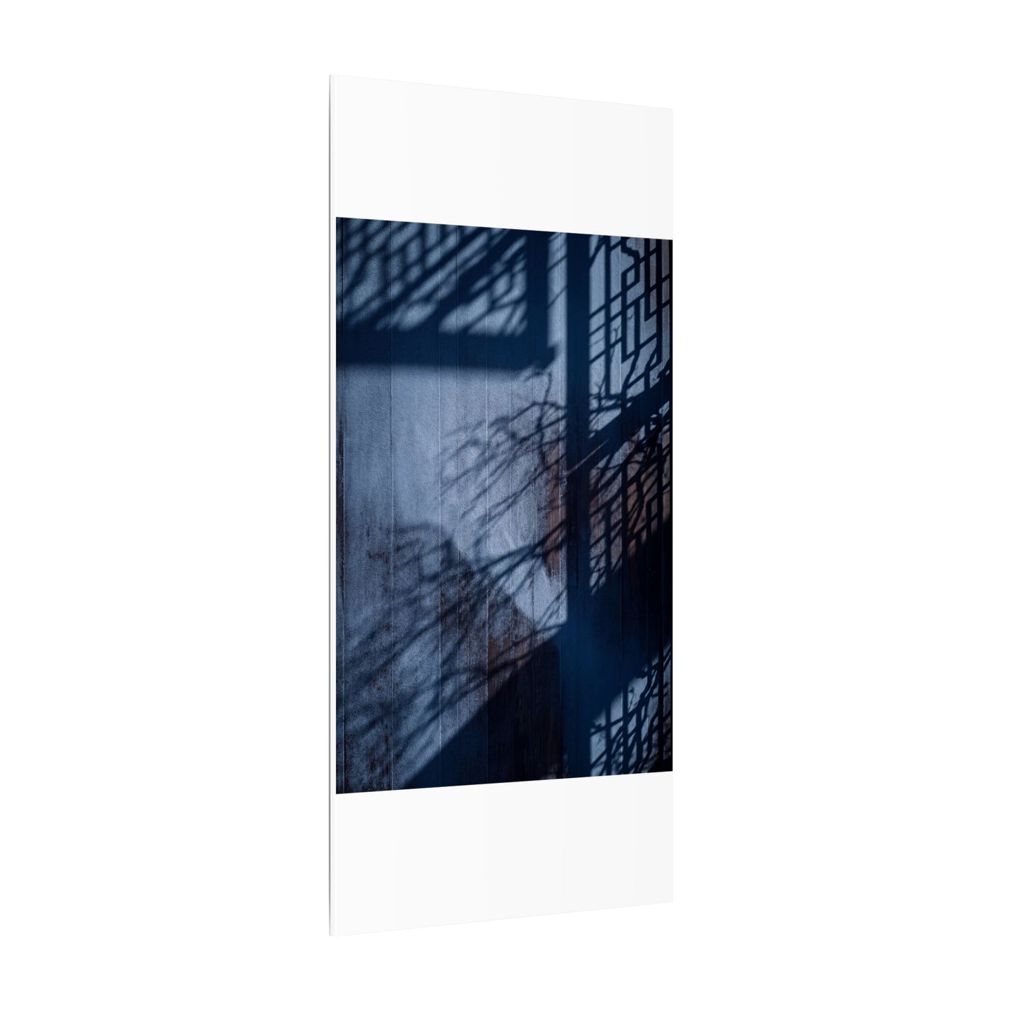 Shadow Play Moody Minimal Canvas Art | Moody Dark Japandi Art