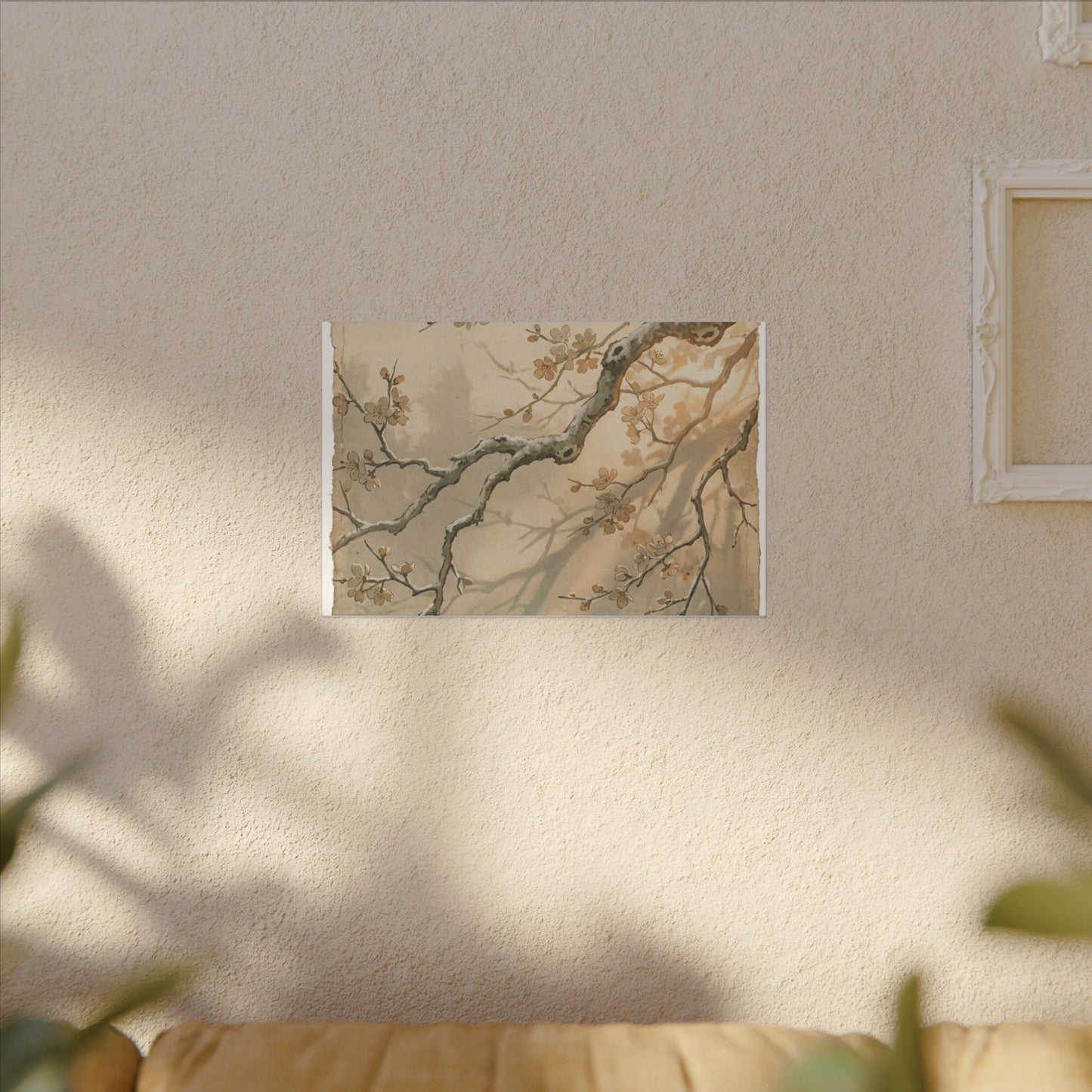 Cherry Blossom Canvas Art | Winter Japandi Japanese Pattern Art
