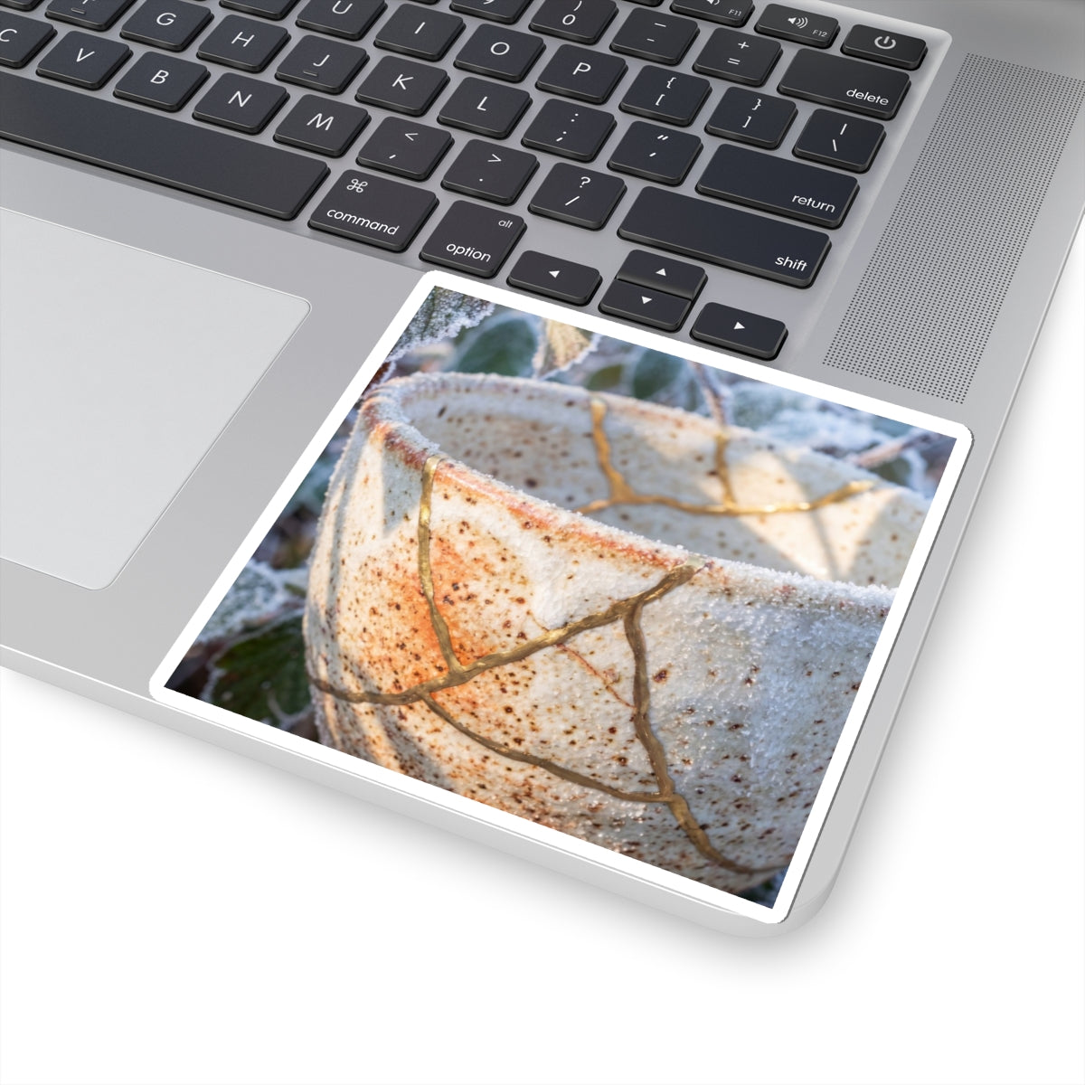 Dappled Ceramic Bowl Sticker - Kintsugi Seijaku Art Print