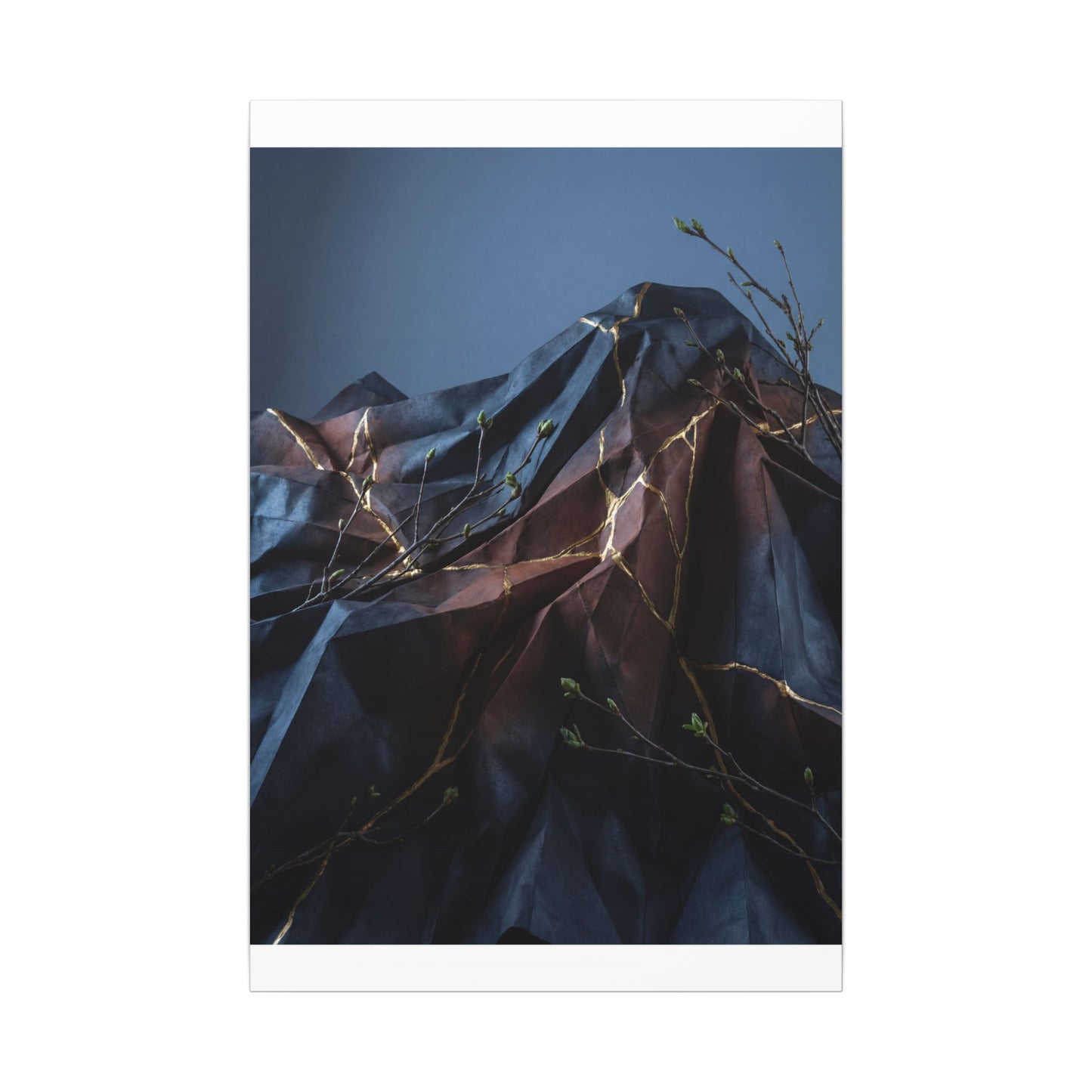 Paper Fold Broken Beauty Canvas Art | Philosophical Kintsugi Art