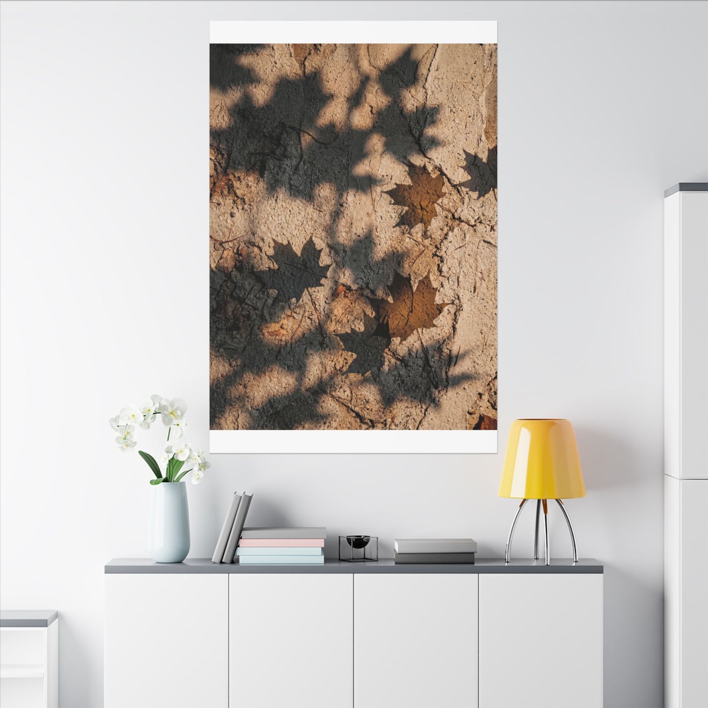 Cozy Shadow Play Canvas Art - Texture Japandi