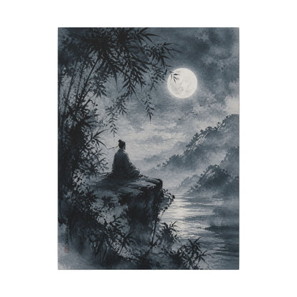 Ink Brushstroke Sumi E Canvas Art | Serene Zen Art