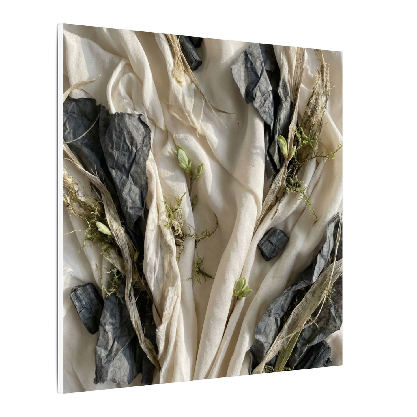 Spring Silk Drape Texture Canvas Art | Warm Decor