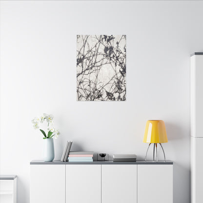 Winter Shadow Play Japanese Pattern Canvas Art | Elegant Decor