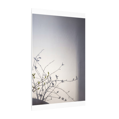 Japandi Shadow Play in Dawn | Japanese Pattern Canvas Art