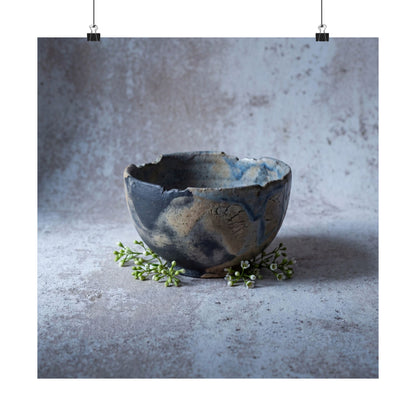 Moonlight Ceramic Bowl Wall Art Print - Japandi Ma