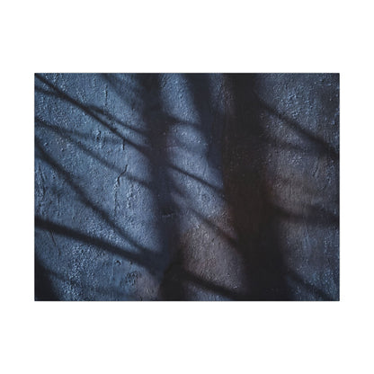 Dark Japandi Shadow Play in Moonlight | Moody Minimal Canvas Art Art Print