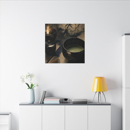 Ma Tea Ceremony Canvas Art - Zen Sumi E