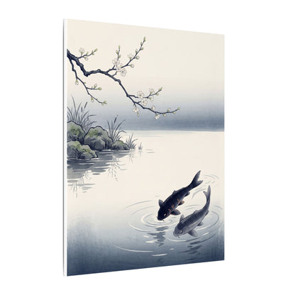 Ma Koi Pond Canvas Art - Zen Ukiyo E Inspired