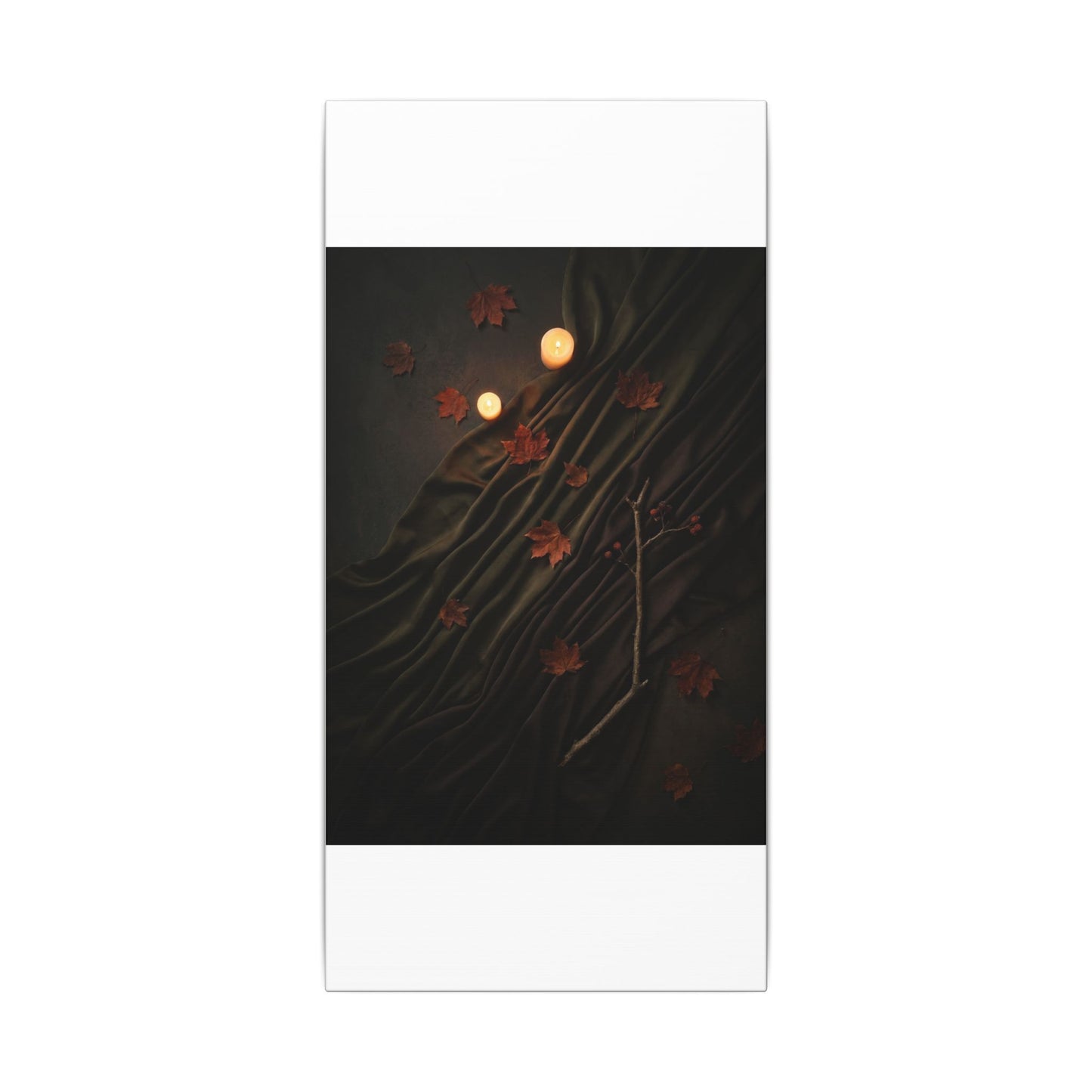 Autumn Silk Drape Moody Minimal Canvas Art | Moody Decor