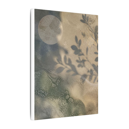 Japandi Shadow Play in Moonlight | Texture Canvas Art