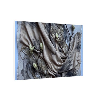 Japandi Silk Drape in Moonlight | Texture Canvas Art