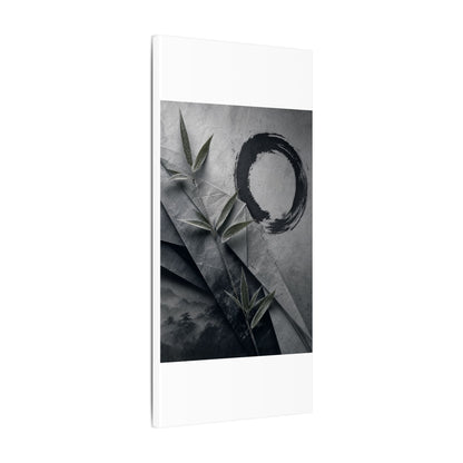Winter Paper Fold Enso Canvas Art | Serene Decor