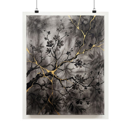 Cherry Blossom Summer Wall Art Print | Kintsugi Beautiful Design Art Print