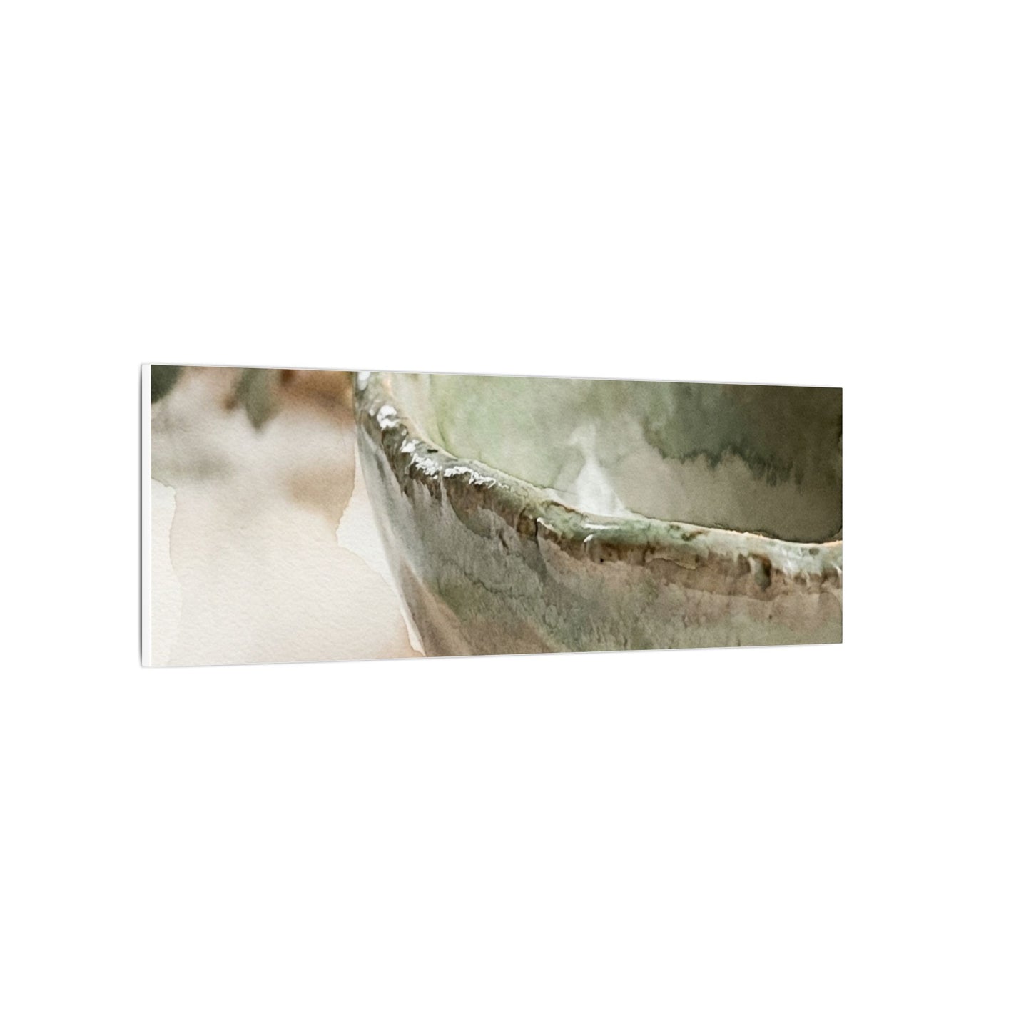 Ceramic Bowl Canvas Art | Summer Japandi Watercolor Art