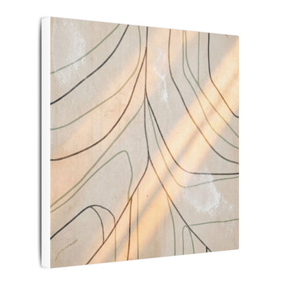 Shoji Screen Minimal Line Canvas Art | Warm Japandi Art