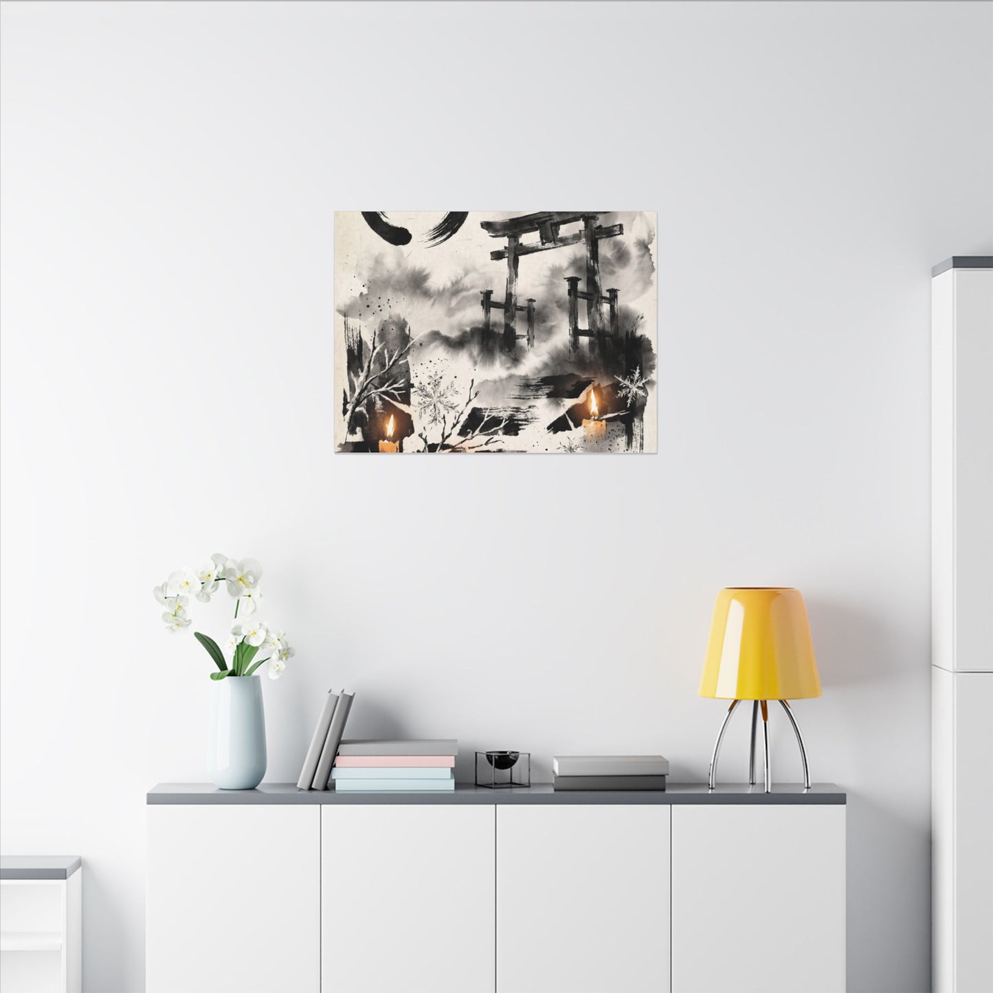 Candlelight Torii Gate Canvas Art - Zen Datsuzoku