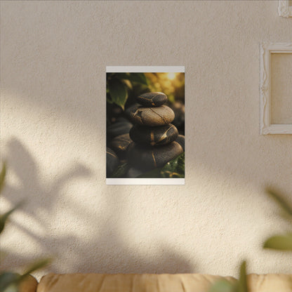 Summer River Stones Broken Beauty Canvas Art | Healing Decor