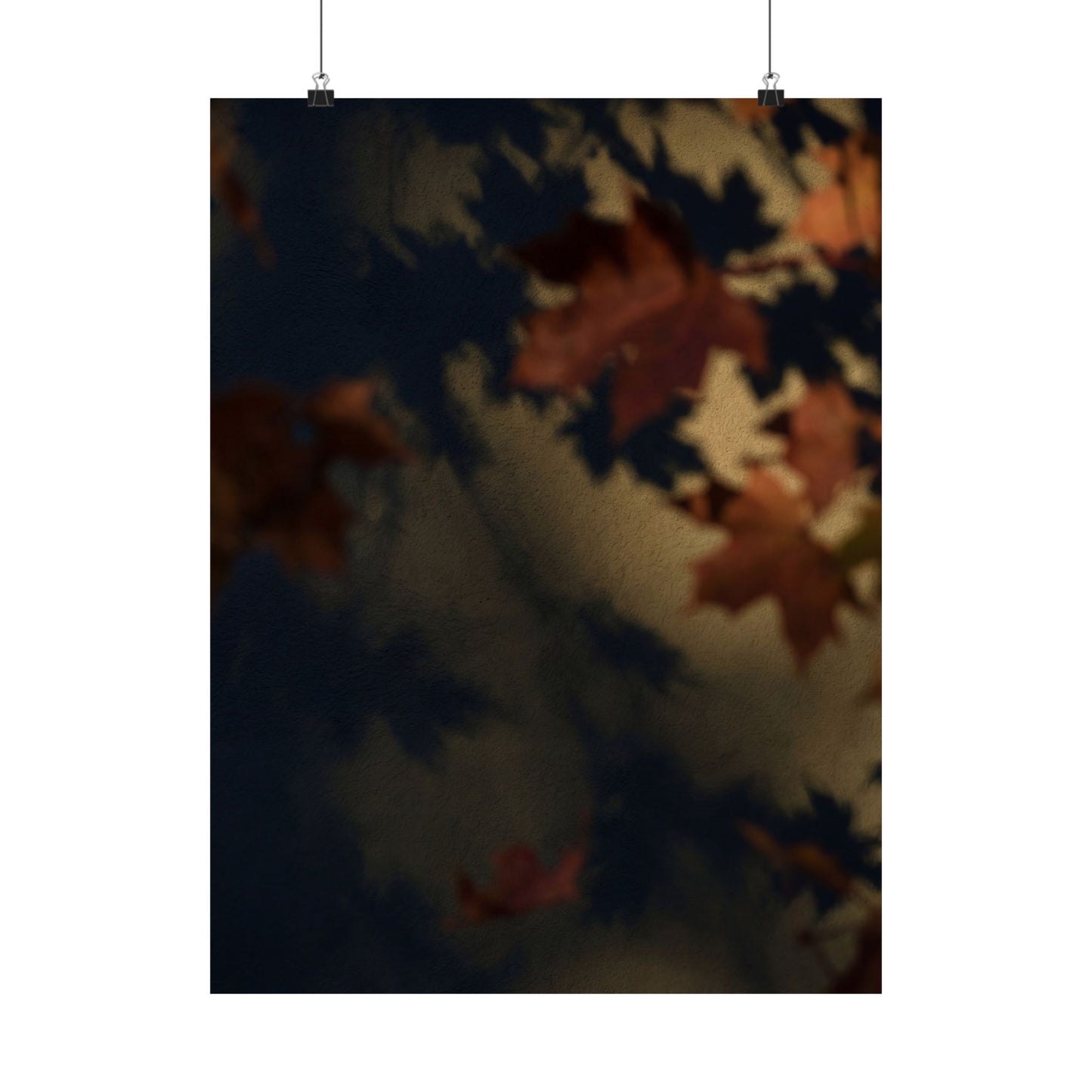 Dark Japandi Shadow Play in Golden Hour | Moody Minimal Wall Art Print Art Print