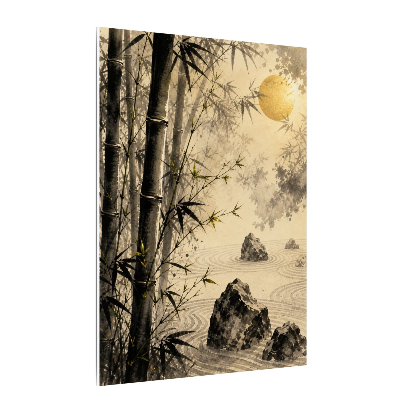Peaceful Bamboo Grove Canvas Art - Karesansui Zen