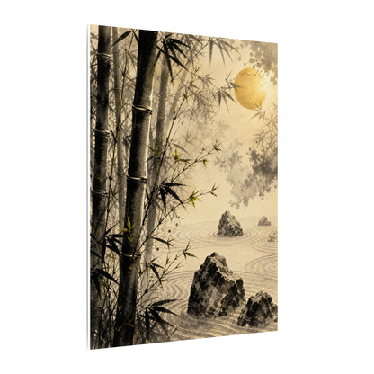 Peaceful Bamboo Grove Canvas Art - Karesansui Zen