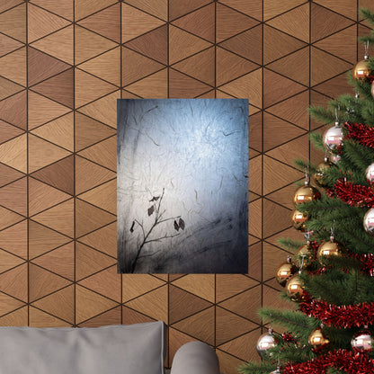 Japandi Shoji Screen in Moonlight | Texture Wall Art Print