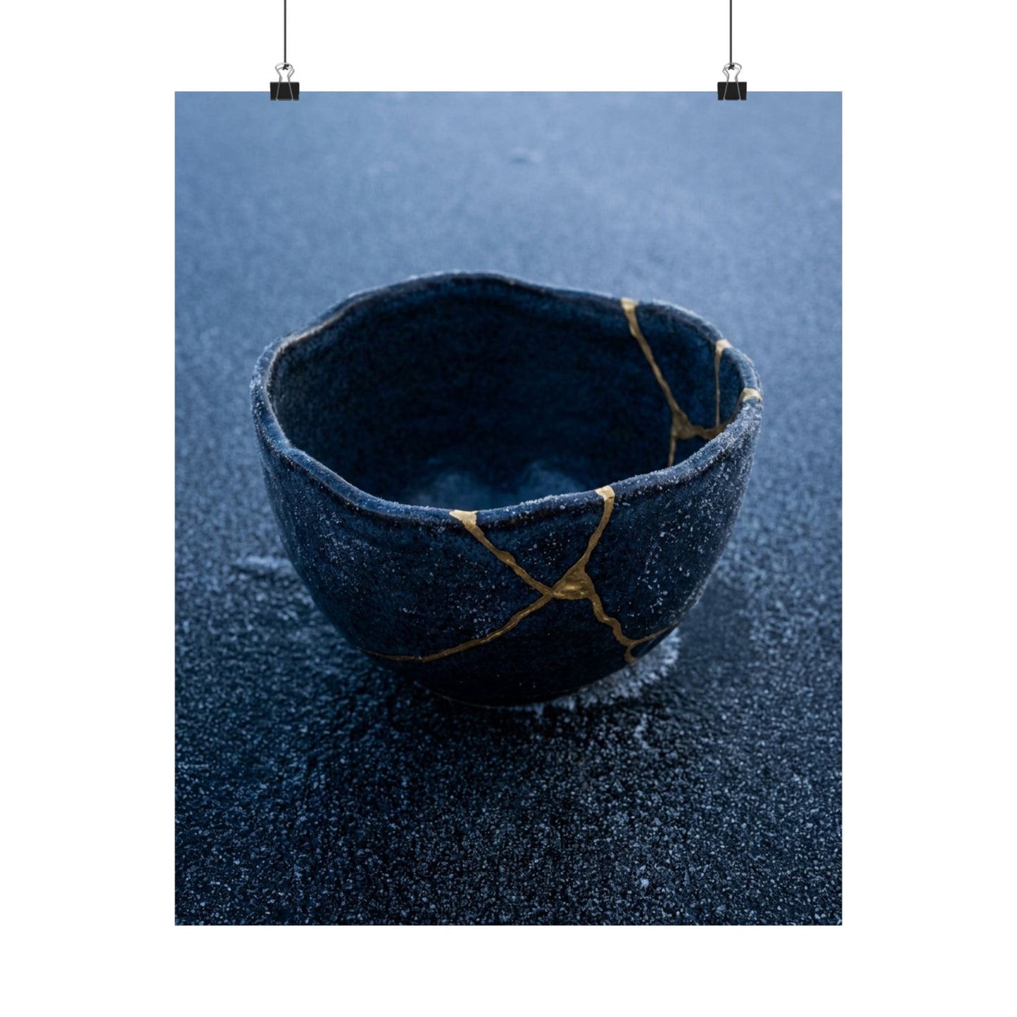 Ceramic Bowl Gold Repair Wall Art Print | Artful Kintsugi Art