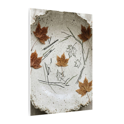 Ceramic Bowl Autumn Canvas Art | Japandi Elegant Design