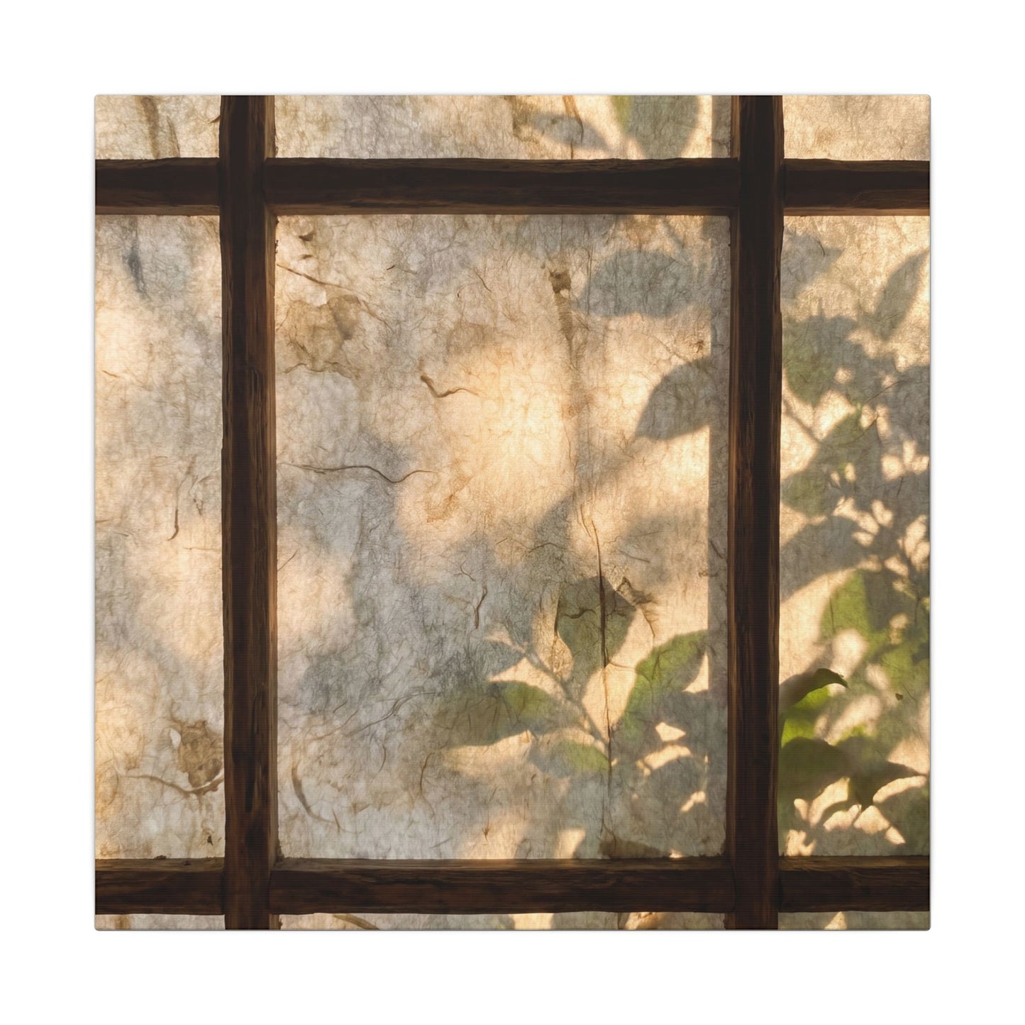 Golden Hour Shoji Screen Canvas Art - Japandi Mono No Aware